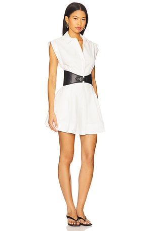 SIMKHAI Adler Belted Mini Dress in White