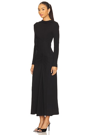 SIMKHAI Ferrera Midi Dress in Black