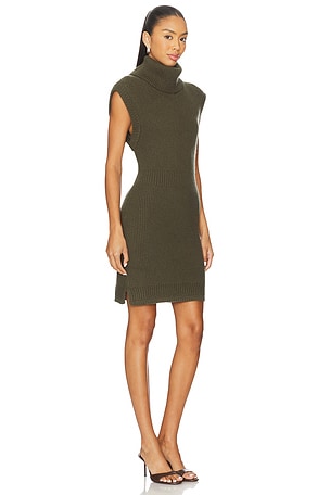 SIMKHAI Albanie Mini Dress in Olive