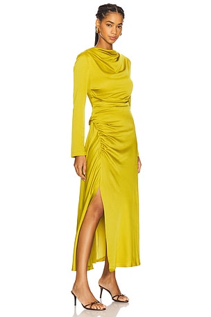 SIMKHAI Odessa Midi Dress in Green