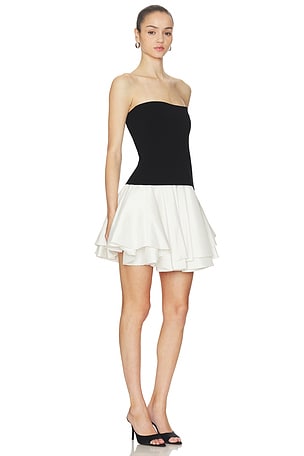 SIMKHAI Isabelle Strapless Mini Dress in Black