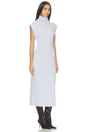 SIMKHAI Sleeveless Turtleneck Dress in Blue. Size XS. Also