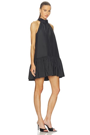 SIMKHAI Hope Bow Tie Mini Dress in Black