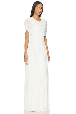 SIMKHAI Nancie Cape Dress in Ivory