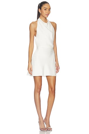 SIMKHAI Reanna Satin Mini Dress in Ivory