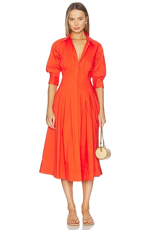 Jazz Pintuck Midi Dress SIMKHAI