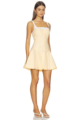 SIMKHAI ROBE BUSTIER COURTE TYLER en Citron