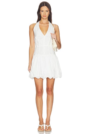 Brooke Cotton Halter Mini Dress SIMKHAI