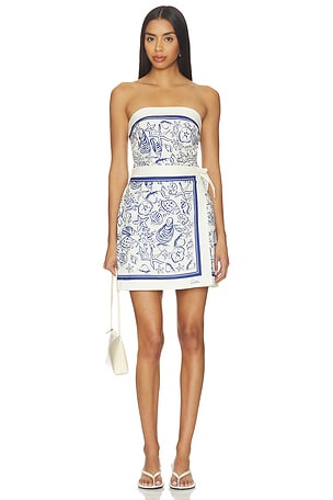 Darbie Linen Bustier Mini Dress SIMKHAI