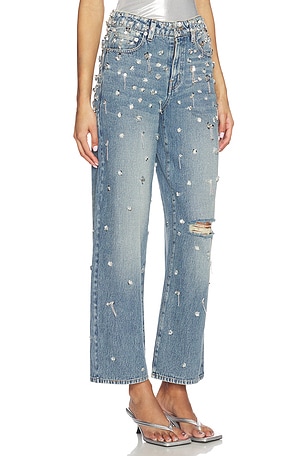 SIMKHAI Zealand Embellished Pant in Blue