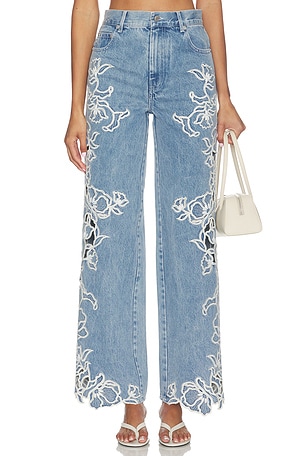 Porter Embroidered Denim Pant SIMKHAI