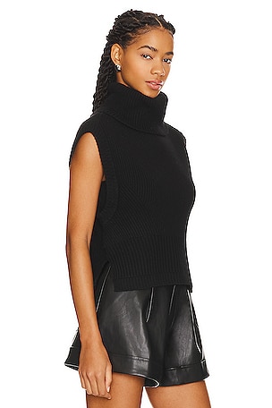 SIMKHAI Maple Sweater Top in Black