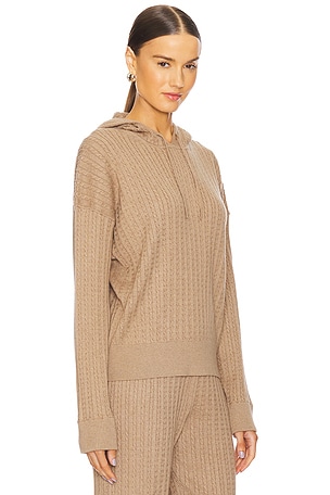 SIMKHAI Cable Hoodie in Tan