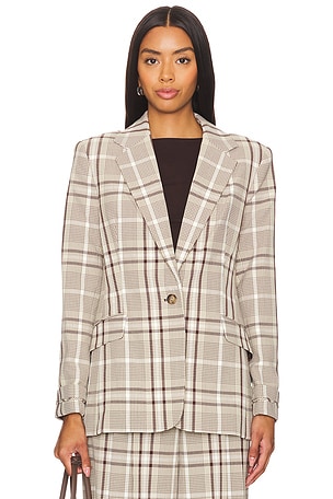 BLAZER DE BOTONADURA SENCILLA CON SOLAPA LILLIE PEAKSIMKHAI$695