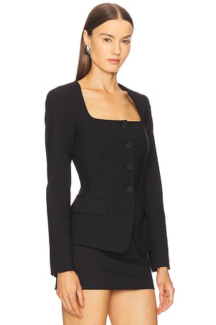 SIMKHAI Marlowe U-neck Jacket in Black