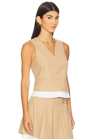 SIMKHAI Laiken Vest in Tan