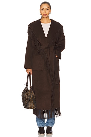Carrie Fringe Robe Coat SIMKHAI