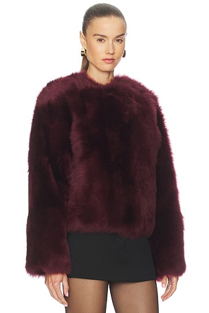 SIMKHAI Natasha Short Jacket in Red