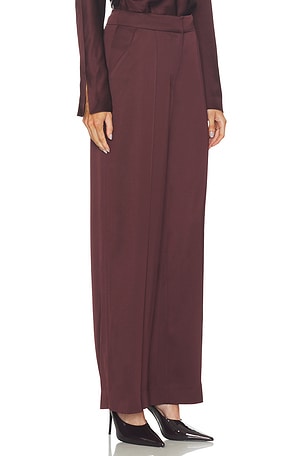 SIMKHAI Kyra Wide Leg Pant in Brown. Size 8. Also