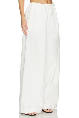 SIMKHAI Rhea Cotton Wide Leg Pant in White. Size XS. Also