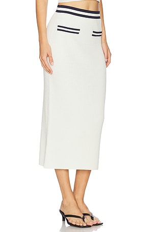 SIMKHAI Page Midi Skirt in Ivory
