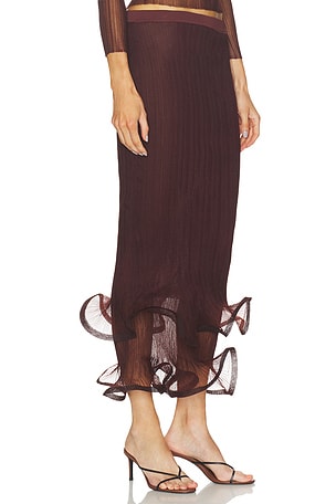 SIMKHAI Kelso Skirt in Brown
