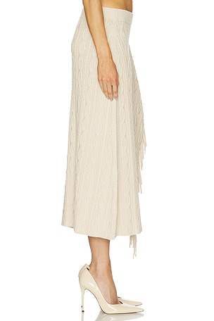 SIMKHAI Kara Midi Skirt in Beige
