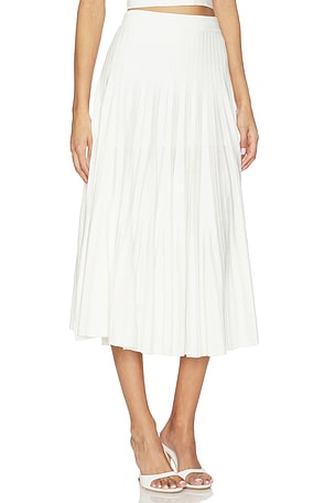 SIMKHAI JUPE MIDI EN MAILLE MARGOUX en Ivoire