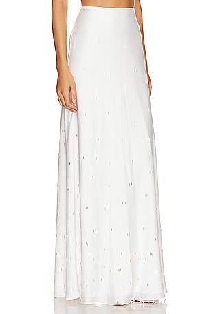 SIMKHAI Kade Embellished Maxi Skirt in White