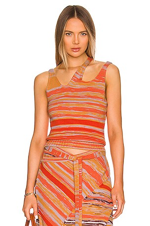 SIMKHAI Avani Cutout Top in Lupine Space Dye | REVOLVE