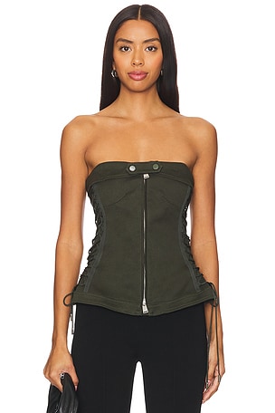 Sasha Zip Up Bustier SIMKHAI