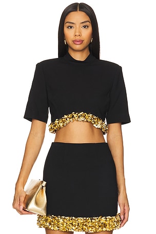 TOP CROPPED COM DETALHE DE PAETÊS JALEN SIMKHAI