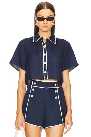 Solange Short Sleeve Cropped Tee SIMKHAI