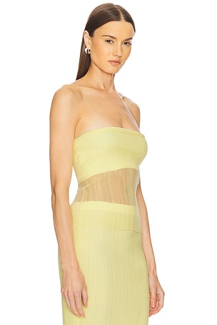SIMKHAI Emberly Tube Top in Lemon