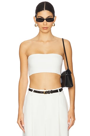 SIMKHAI Falan Strapless Bralette Top in Ivory
