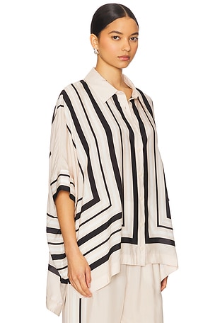 SIMKHAI Bowman Oversized Button Down Shirt in Neutral