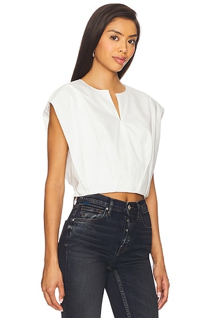 SIMKHAI Wrenli Pleated Top in White
