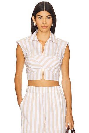 Emie Cropped Box Sleeve Top SIMKHAI