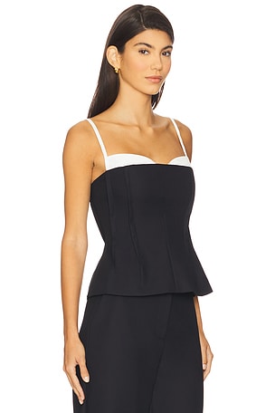 SIMKHAI Charlee Bustier Top in Black