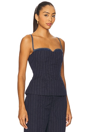 SIMKHAI Jennings Bustier Top in Navy