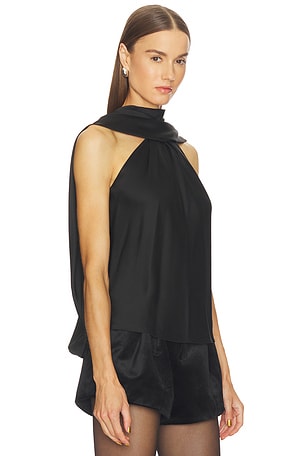 SIMKHAI Scarlett Cape Top in Black. Size 8. Also