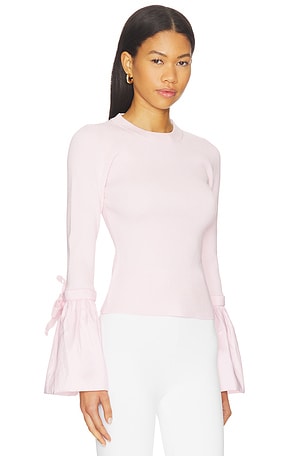 SIMKHAI Agata Long Sleeve Top in Pink