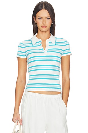 Luka Striped Cotton Polo SIMKHAI
