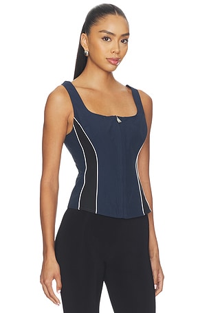 SIMKHAI Aya Bustier Top in Navy