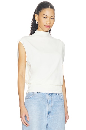 Simkhai top con capa drapeada juli en color Marfil