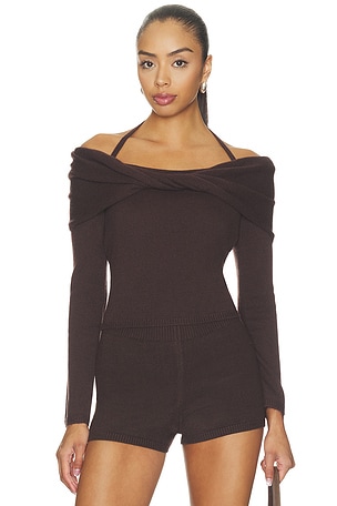Cambria Long Sleeve Off Shoulder Top SIMKHAI