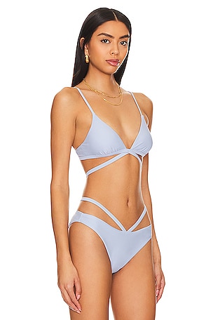 SIMKHAI Harlen Bikini Top in Blue