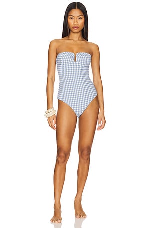 SIMKHAI Strapless One Piece in Blue