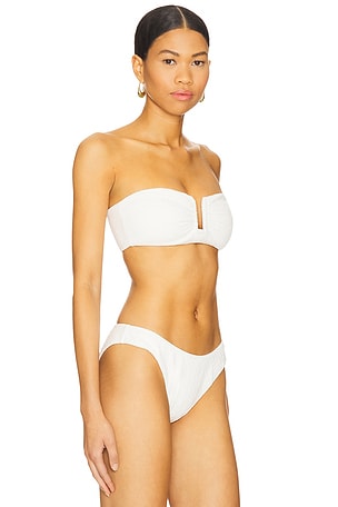 SIMKHAI Sandra Bandeau Bikini Top in Ivory