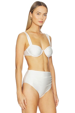 SIMKHAI Anniston Bikini Top in White